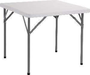 Cheap White Plastic Folding Table (blow mould, HDPE, outdoor, banquet, camping)