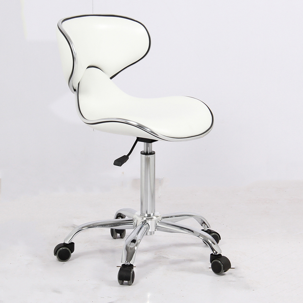 Barber Stool with Star Base Salon Stool Chair with Backrest