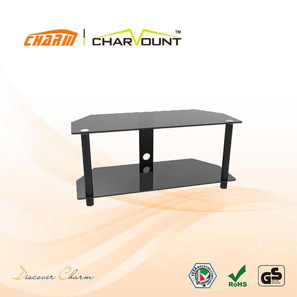 Classial 2 Tiers Tempered Glass LCD Plasma TV Stand (CT-FTVS-K101BS)