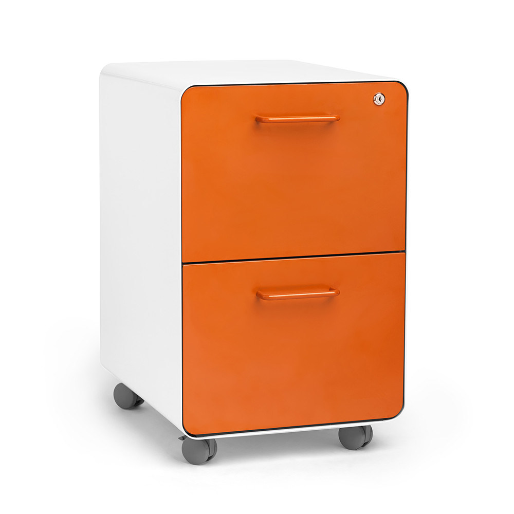 2 Drawer Mobile File Cabinet with Lock