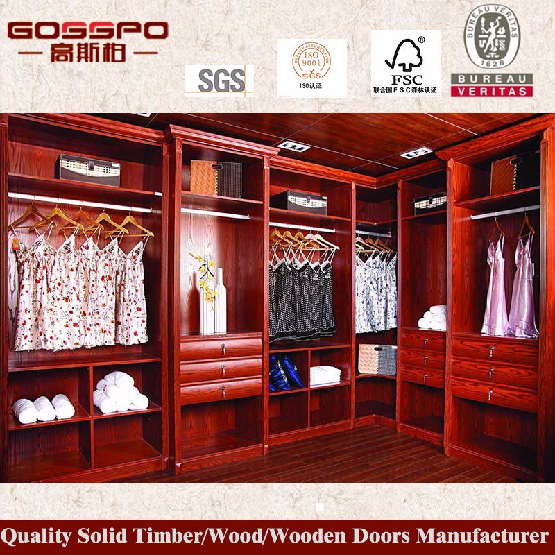 Luxury Solid Wood Bedroom Assembled Wardrobe (GSP9-014)