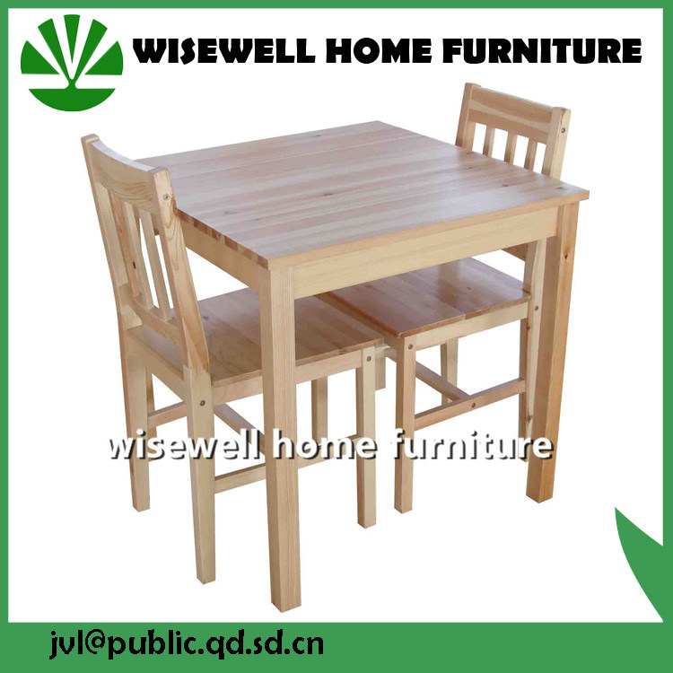 Solid Wood Dining Room Furniture with 2 Chairs (W-DF-0621)