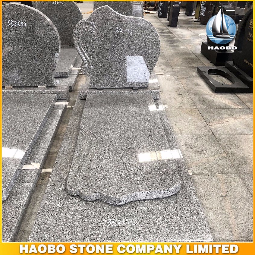 Classic Grey Granite Monument Tombstone for Wholesale