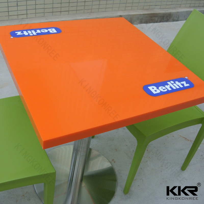 Fast Food Furniture 2 Seater Square Dining Table for Kfc