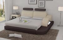 Slat Bed for Home Furniture with LED