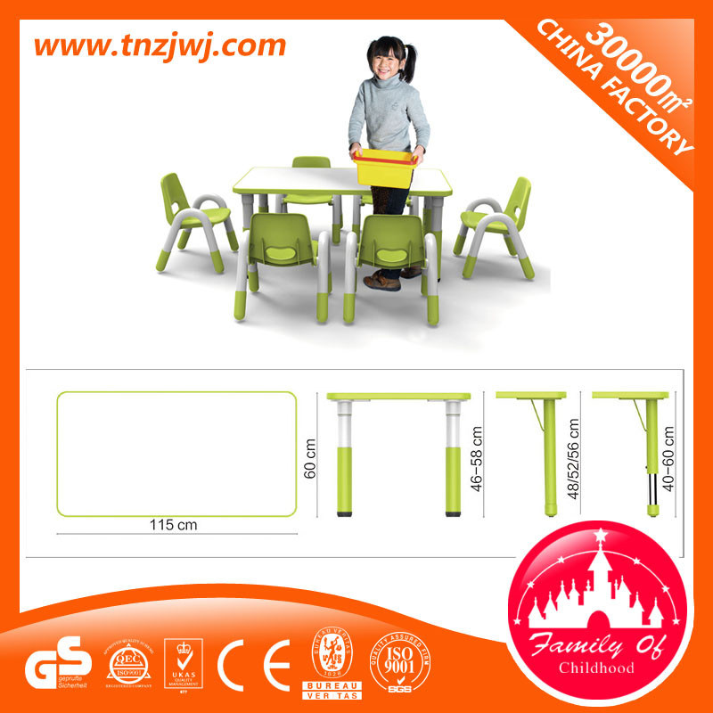New Arrival Preschool Plastic Childrens Table and Chairs