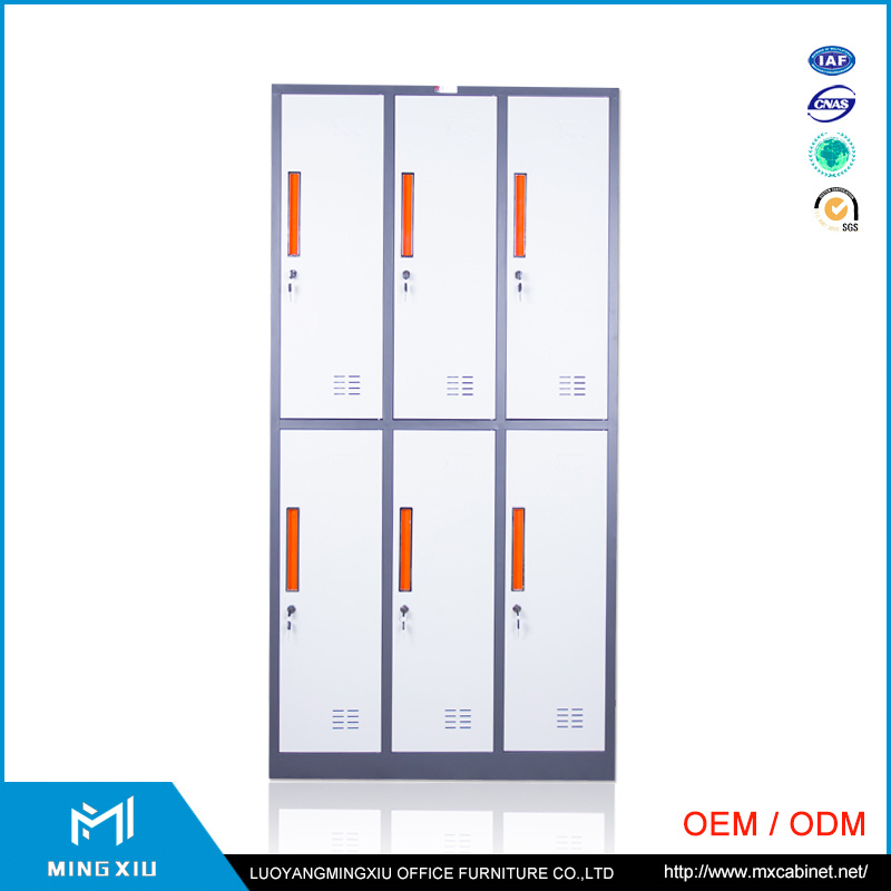 High Quality 6 Door Steel Cabinet Clothes Locker / Steel Locker Cabinet