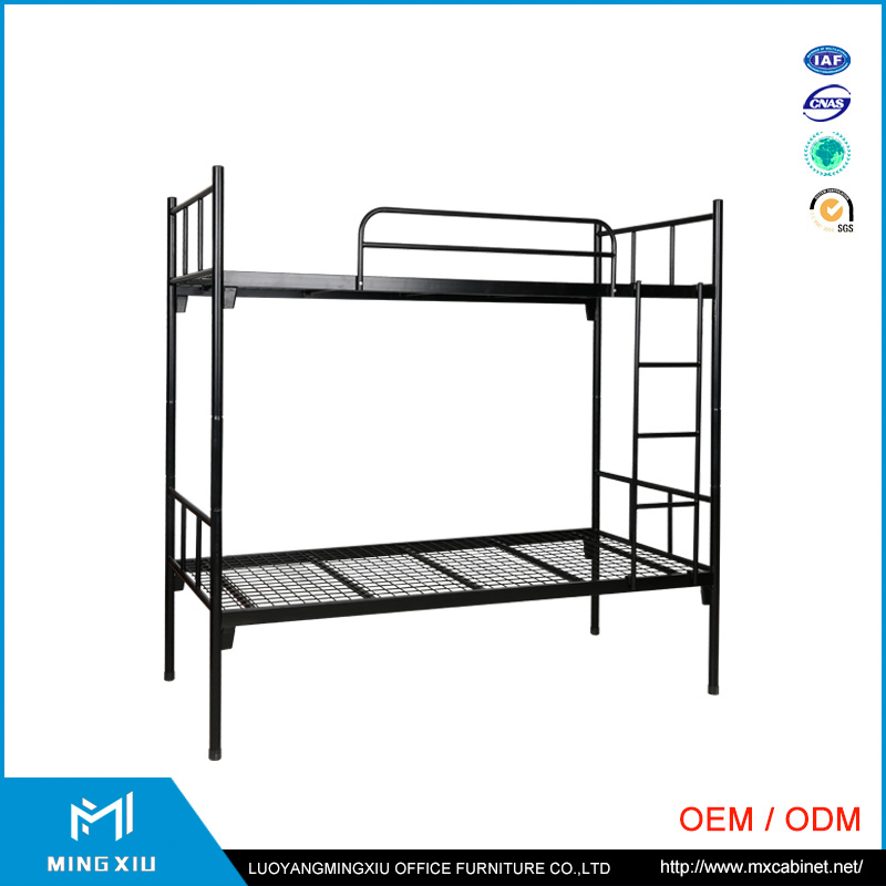 Luoyang Mingxiu Black Metal Double Bunk Bed / Metal Bunk Bed