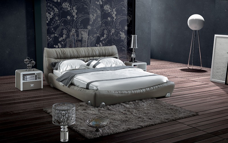 New Style Bed Room Genuine Leather Bed (SBT-5872)