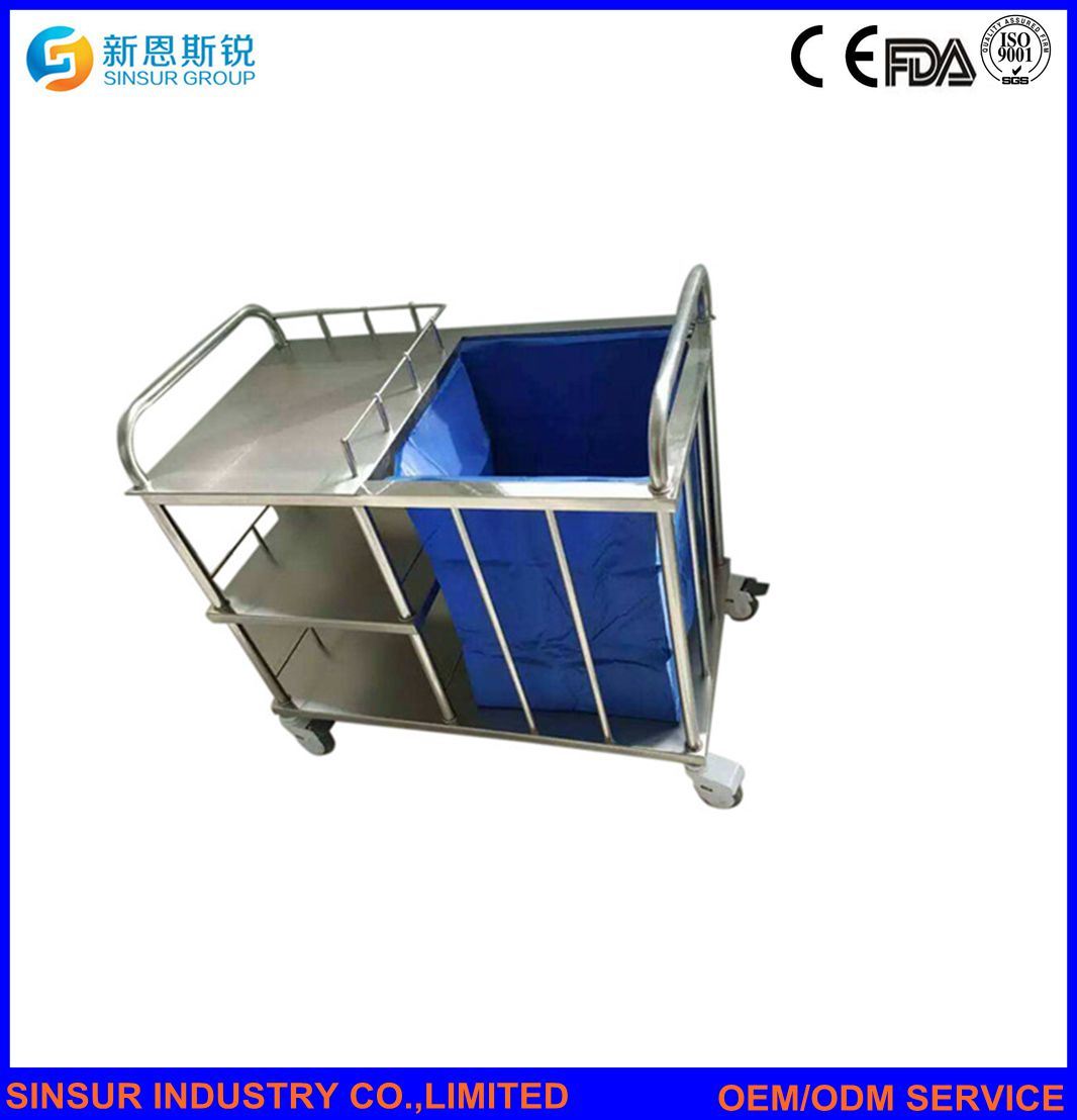 Hospital Stainless Steel Multi-Function Medical Nursing Cart/Trolley