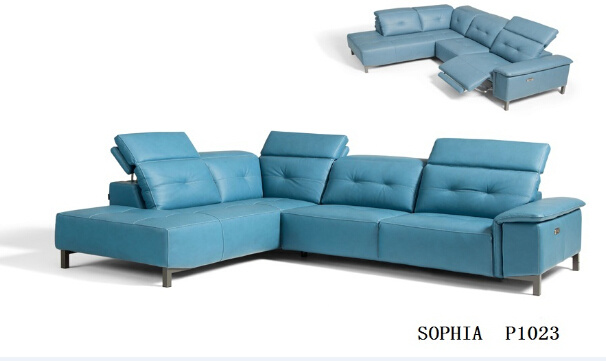 Home Furniture Leather Sectional Sofa with Recliner Sofa Furniture