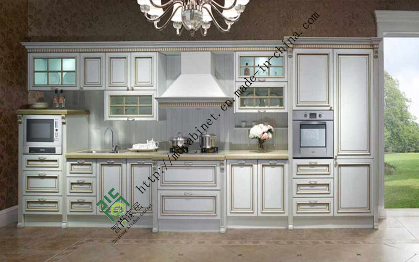 2017 New Solid Wood Kitchen Cabinet Design (zs-292)