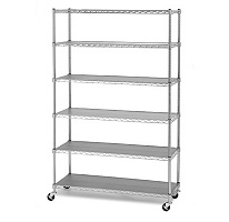 High Quality Chrome Plated 6 Layers Wire Shelving