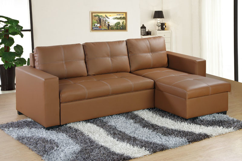Living Room Hotel Furniture Leather Sofa Bed (HC08)