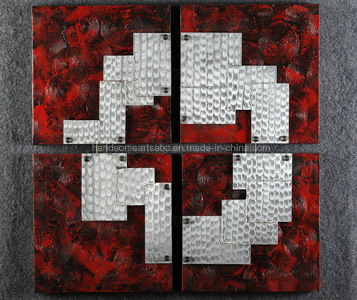 Abstract Rock Red Heavy Metal Texture Aluminum Wall Craft