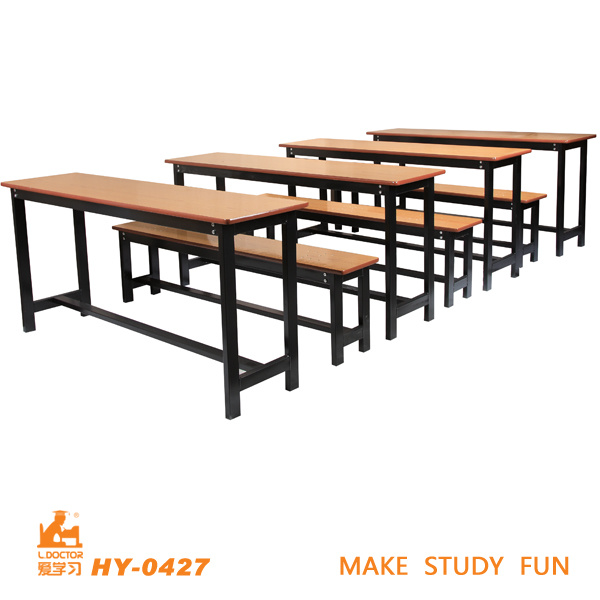 MDF Top High Quality Classroom Students Double Seat Table