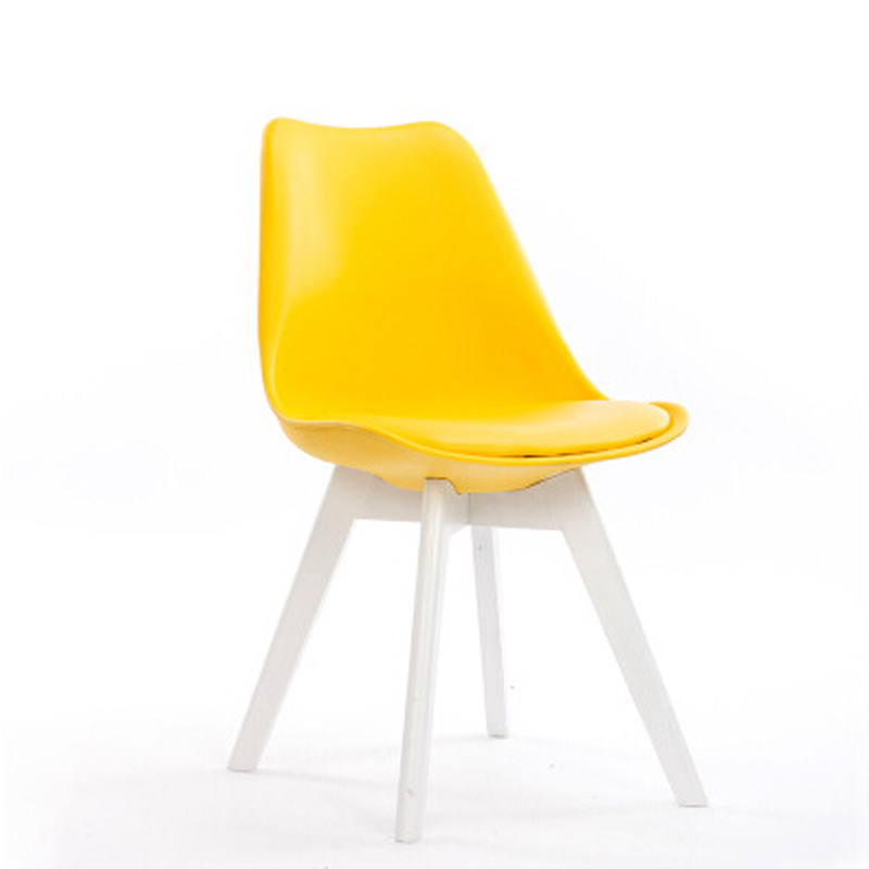 Yellow Wood Dining Chair for Coffee Shop