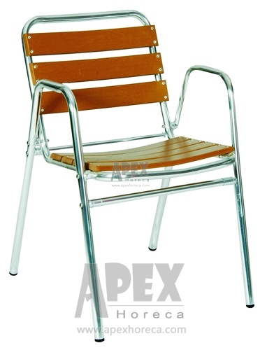 Aluminum Garden Plastic Chair Plastic Wood Chair (AS1005AP)