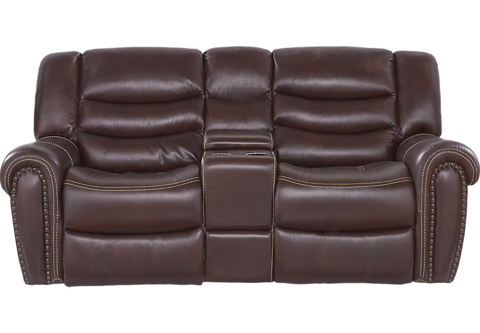 Modern Genuine Leather and Console Storage Sofa for Bed Room