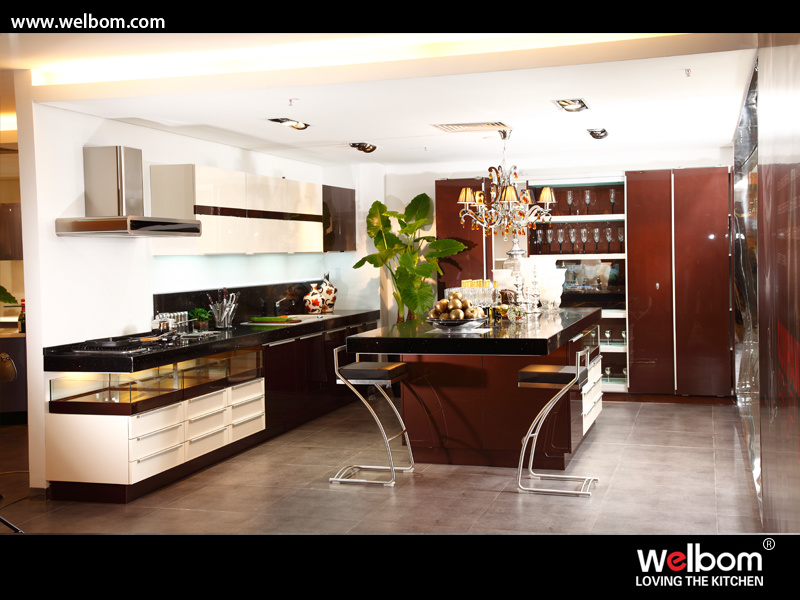 Welbom High-End Custom DuPont Paint Kitchen Cabinet