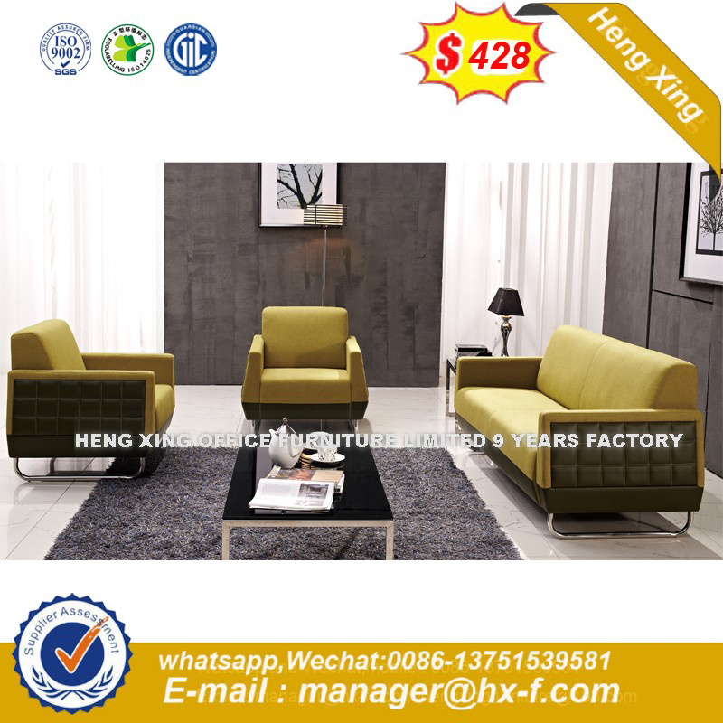 Modern Europe Design Steel Metal Leather Waiting Office Sofa (HX-S307)