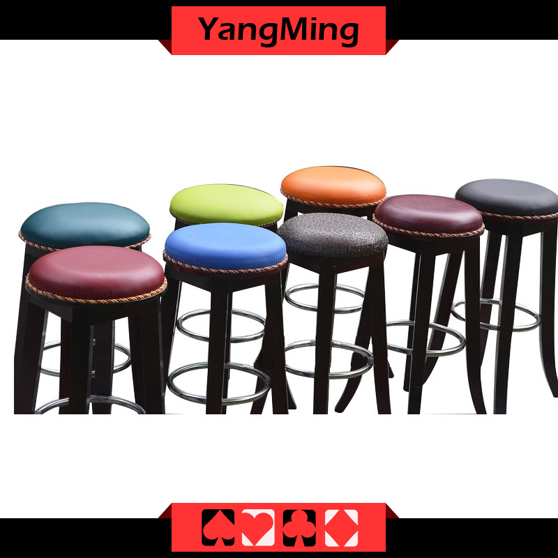 Tall Solid Wood Casino Chair Micro - Fiber Leather Ash Wood Roulette Casino Poker Table Dedicated Use Ym-Dk07