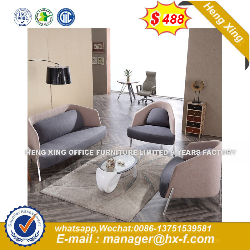 Stainless Steel Office Furniture Waiting Leather Office Sofa (HX-8N1134)