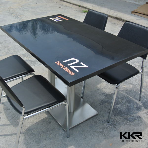 Artificial Stone Restaurant Table with Customized Logo