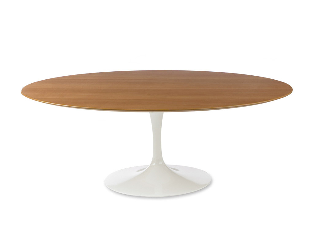 Wood Top Tuilp Oval Table