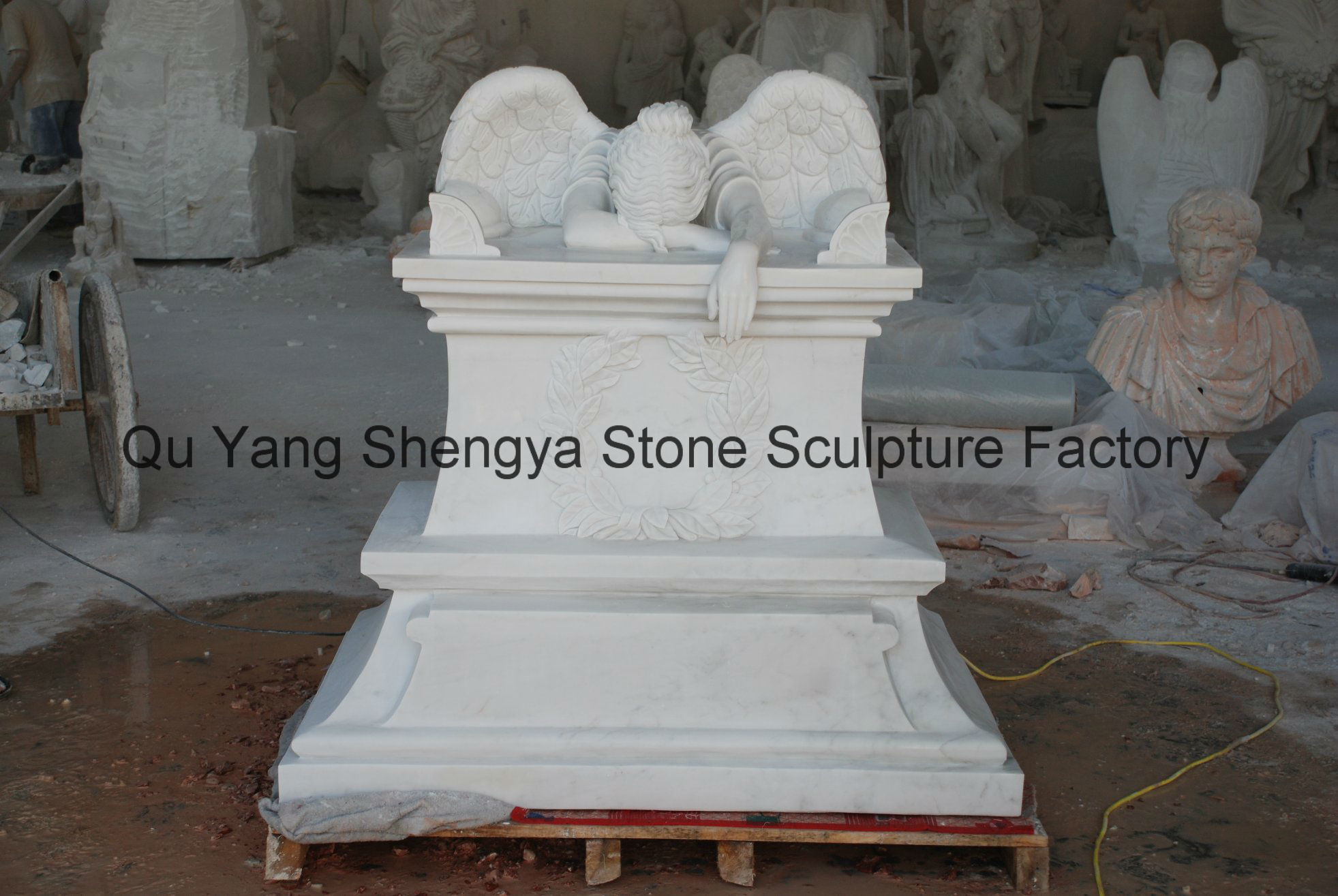 Marble Memorial Stone Memorial Marble Statue Mem-017