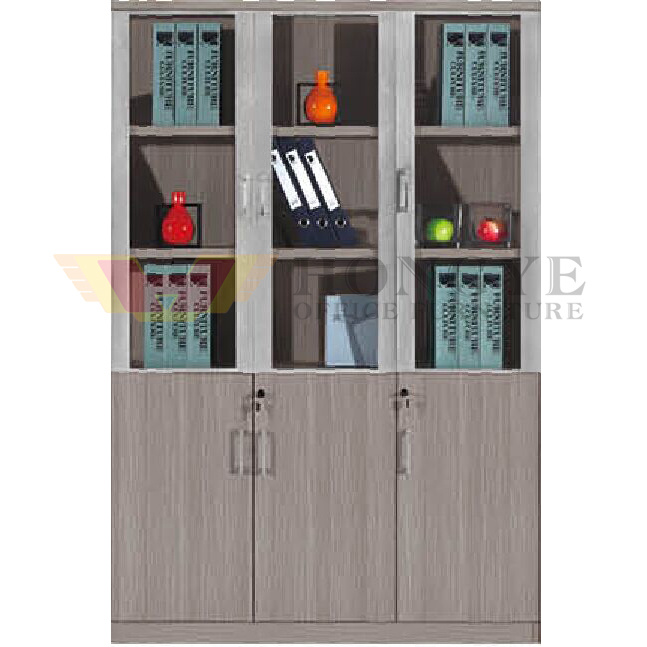 3 Glass Doors Modern Office Cabinet Design (HY-NNH-W213)