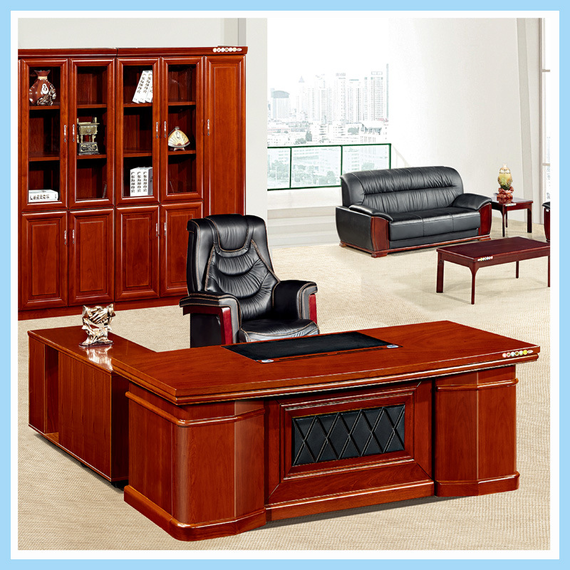 Customized Solid Wooden Top MFC Executive Desk Office Table
