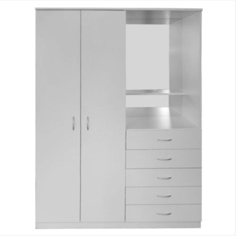 Particleboard MDF Plywood Wardrobe with 5-Drawer