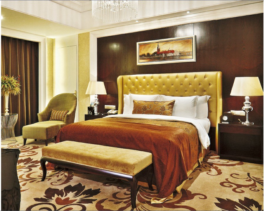 Luxury Star Hotel President Bedroom Furniture Sets/Standard King Size Room Furniture/Luxury Classic Single Bedroom Furniture (GLNB-040404)