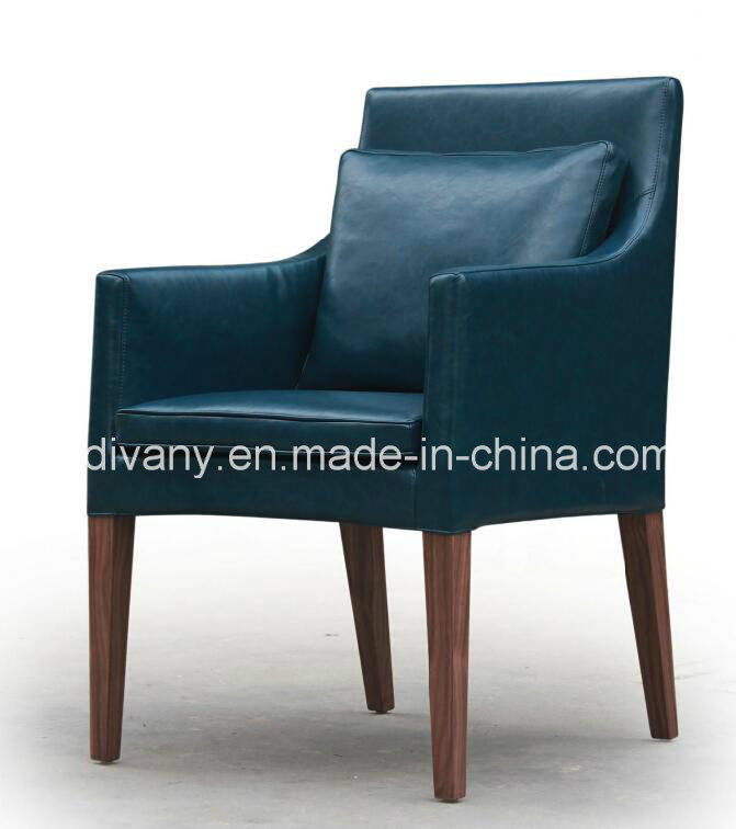 European Modern Wood Leather Single Sofa Chair (C-52)