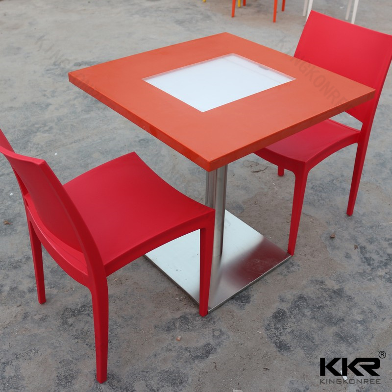 Solid Surface Square 700mm Restaurant Dining Tables