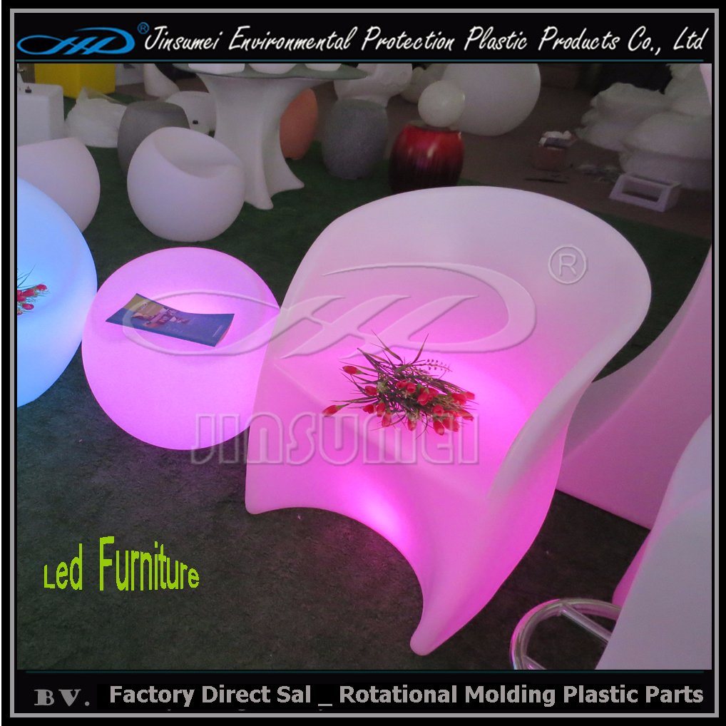 Illuminated Bar Chair LED Furniture with PE Material