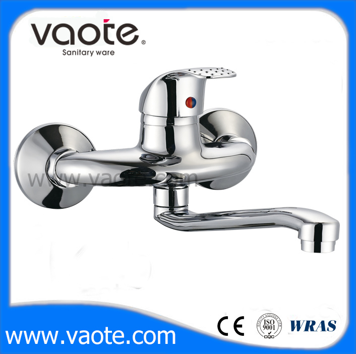 Brass Body Wall-Mounted Kitchen Sink Faucet (VT10702)