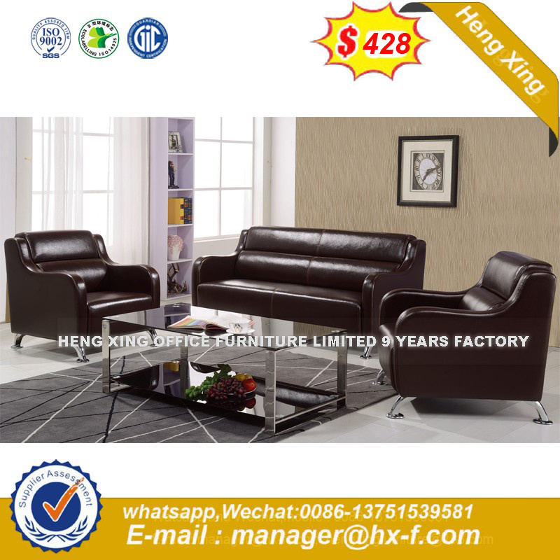 Modern Europe Design Steel Metal Leather Waiting Office Sofa (HX-S256)