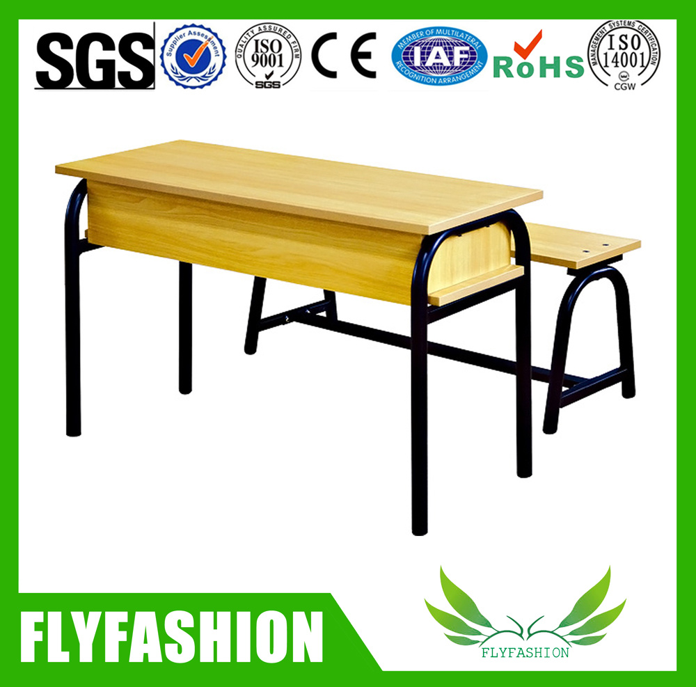Simple Style Wood School Furniture Double Student Bench (SF-26D)