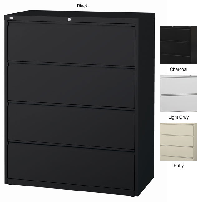 4 Drawer Horizontal Filing Cabinet with Lock for Office