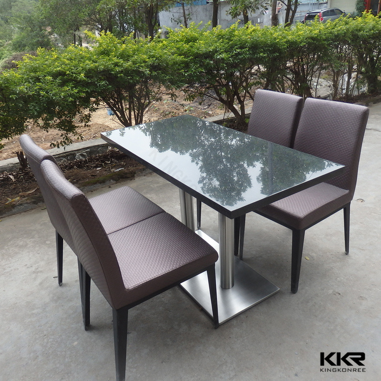 Kingkonree Stain Resistant Modern Solid Surface Dining Table