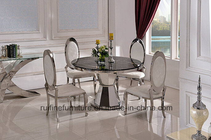 Modern Dining Room Furniture / Metal Contemporary Home Furniture for Dining Room Stainless Steel Table Chair Banquet Restaurant Wedding Event Furniture