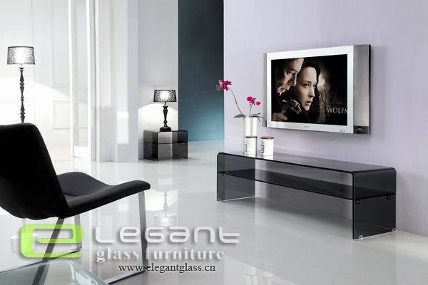 12mm Hot-Bending Glass TV Stand of Modern Style