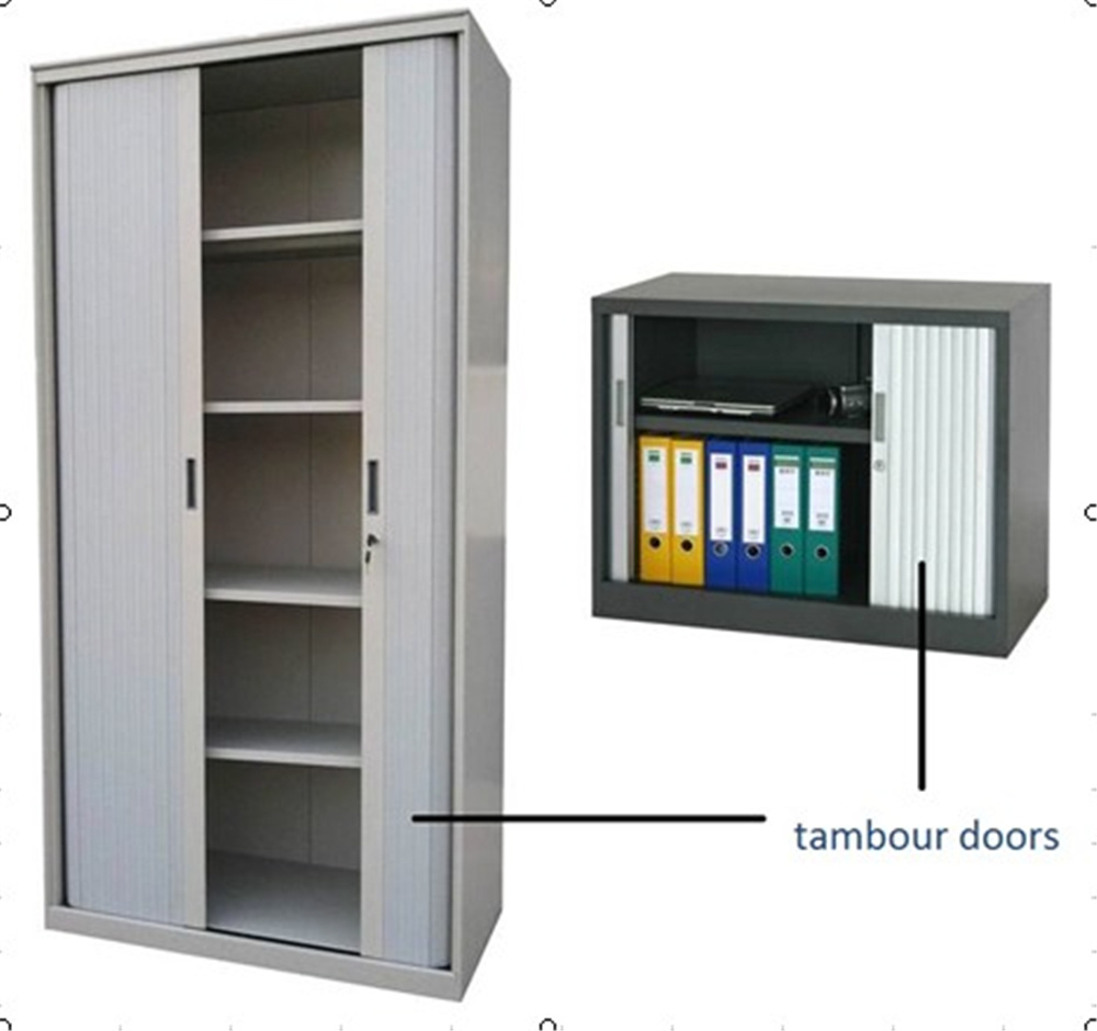 1400 * 900 * 460 mm Office Use Tambour Door Cabinet