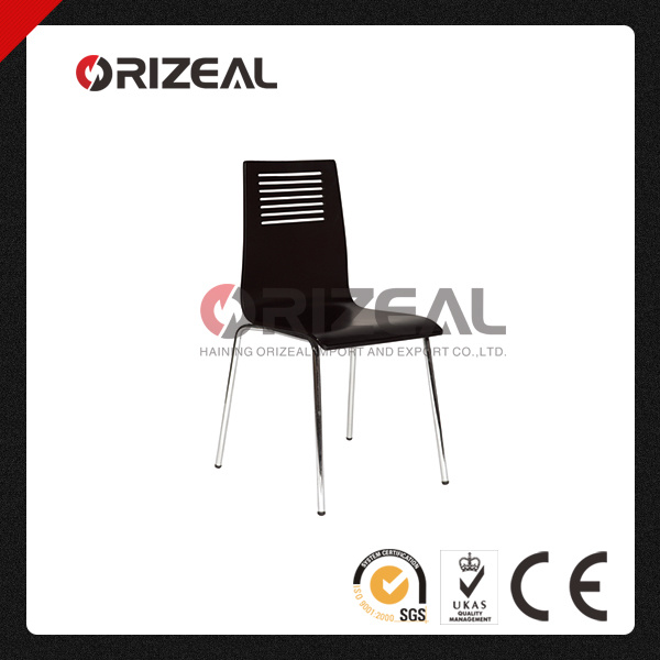Wholesale Black and Metal Chrome Dining Chair for Dining Room