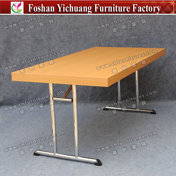 Melamine table Top Stainless Steel Legs Banquet Folding Table Yc-T192-01