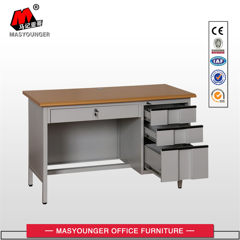 School Office Metal Furniture Office Table with Drawers