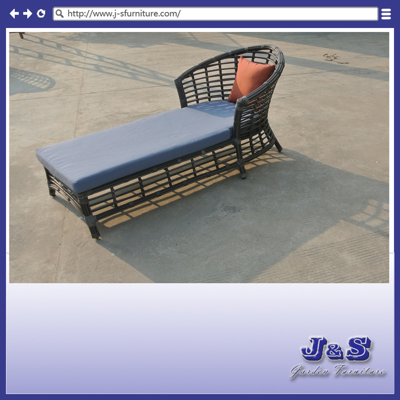 Outdoor Rattan Sofa Wicker Sectional Patio Garden Furniture, Alum Frame Lounge Sunbed Chair Set (J3598)