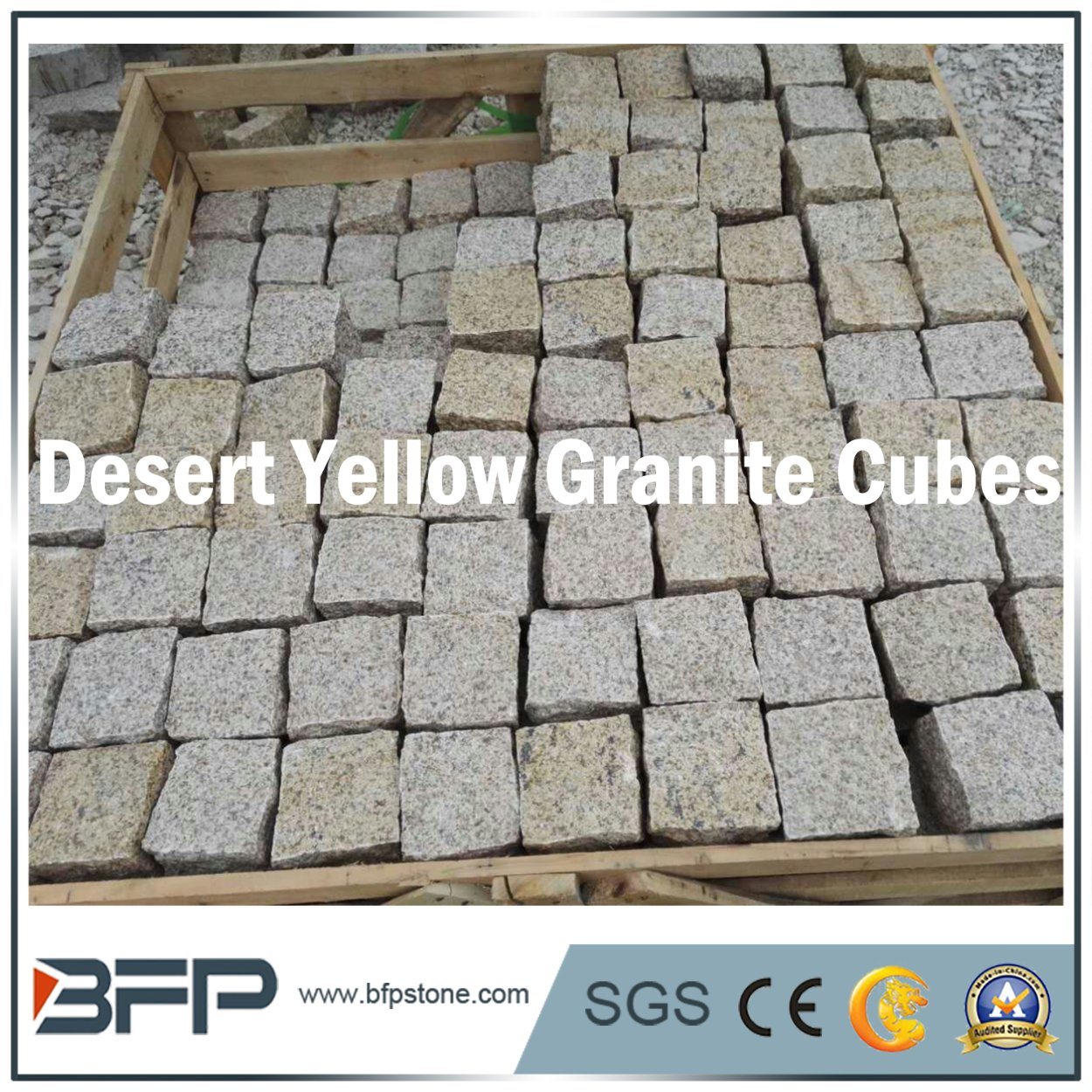 Desert Yellow Granite Cubes/Paver/Kerbstone for Projects, Road, Garage